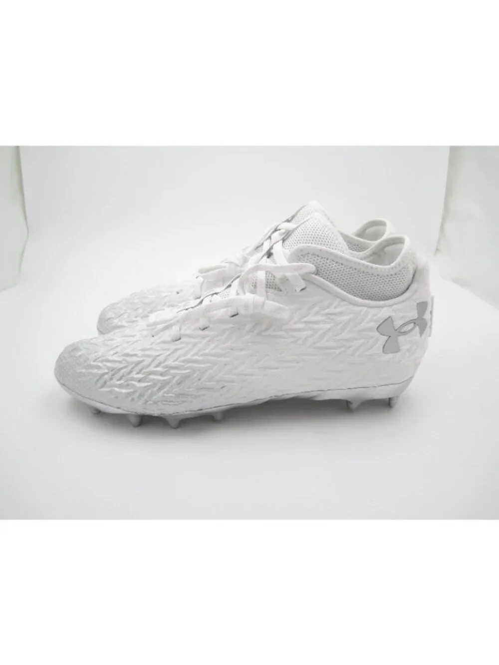 Under Armour Spotlight Clone 4.0 MC Football Cleats Men's 9.5 White Silver (F11)